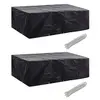 Image de vidaXL Housses de salon de jardin 2 pcs Rotin 10 oeillets 300 x 140 cm