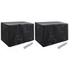 Image de vidaXL Housses de salon de jardin 2 pcs 8 oeillets 140x70x90 cm