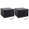 Image de vidaXL Housses de salon de jardin 2 pcs 8 oeillets 122x112x98 cm