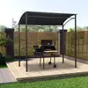 Image de vidaXL Belvédère de barbecue 215x150x220 cm Anthracite Acier