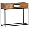 Image de vidaXL Table console Doré 90x30x75 cm Bois de récupération massif