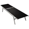 Image de vidaXL Chaise longue Acier et textilène Noir