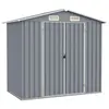 Image de vidaXL Abri de jardin Gris 205x129x183 cm Métal galvanisé