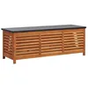 Image de vidaXL Coffre de jardin en bois massif d'eucalyptus 150 x 50 x 55 cm