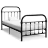 Image de vidaXL Cadre de lit sans matelas noir métal 100x200 cm
