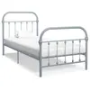 Image de vidaXL Cadre de lit sans matelas gris métal 90x200 cm