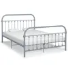 Image de vidaXL Cadre de lit sans matelas gris métal 120x200 cm