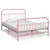 Image de vidaXL Cadre de lit sans matelas rose métal 140x200 cm