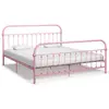 Image de vidaXL Cadre de lit sans matelas rose métal 180x200 cm