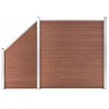 Image de vidaXL Panneau de Clôture Clôture de Jardin Barrière de Jardin Résistant à la Pourriture et à la Rouille Extérieur WPC 95x(105-180) cm Marron