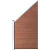 Image de vidaXL Panneau de clôture WPC 95x(105-180) cm Marron