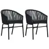 Image de vidaXL Chaises de jardin lot de 2 Noir Rotin PE