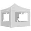 Image de vidaXL Tente de réception pliable avec parois Aluminium 2x2 m Blanc