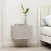 Image de vidaXL Tables de chevet 2 pcs Gris béton 40x30x30 cm Bois ingénierie