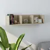 Image de vidaXL Étagère murale à CD Chêne sonoma 75x18x18 cm Bois d'ingénierie