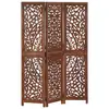 Image de vidaXL Cloison de séparation 3 panneaux Marron 120x165cm Bois manguier