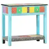 Image de vidaXL Table console peinte à la main 80x35x75 cm Bois de manguier
