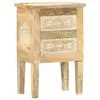 Image de vidaXL Table de chevet peinte à la main 40x30x60 cm Bois de manguier
