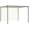 Image de vidaXL Pergola avec toit réglable Crème Blanc 3x3 m Acier
