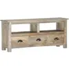 Image de vidaXL Meuble TV 110x30x50 cm Bois massif de manguier