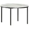 Image de vidaXL Table basse Blanc et noir Ø65 cm Marbre solide véritable