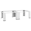 Image de vidaXL Socle double pour lave-linge et sèche-linge Blanc