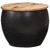 Image de vidaXL Table basse ronde 53x43 cm Bois de manguier massif