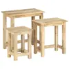 Image de vidaXL Tables gigognes 3 pcs Bois solide de manguier