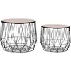 Image de vidaXL Tables basses 2 pcs noir