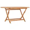 Image de vidaXL Table pliable de jardin 160x80x75 cm Bois de teck solide