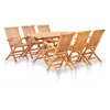 Image de vidaXL Ensemble à manger d'extérieur pliable 7 pcs Bois solide de teck