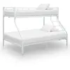 Image de vidaXL Cadre de lit superposé sans matelas Blanc 140x200 cm/90x200 cm