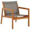 Image de vidaXL Chaise de jardin Gris Bois d'eucalyptus solide et textilène