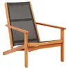 Image de vidaXL Chaise de jardin Noir Bois d'eucalyptus solide et textilène