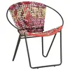 Image de vidaXL Chaise ronde Chindi Multicolore Tissu