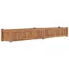 Image de vidaXL Lit surélevé 200x30x25 cm Bois de teck solide