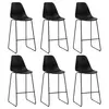 Image de vidaXL Chaises de bar lot de 6 noir plastique