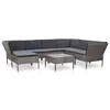 Image de vidaXL Salon de jardin 8 pcs avec coussins résine tressée gris