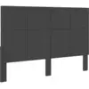 Image de vidaXL Tête de lit Gris foncé Tissu 180x200 cm