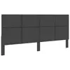 Image de vidaXL Tête de lit Gris foncé Tissu 200x200 cm