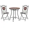 Image de vidaXL Ensemble de bistro 3 pcs mosaïque Carreau céramique Terre cuite