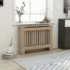 Image de vidaXL Cache-radiateur 112x19x81,5 cm bois d'ingénierie