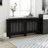 Image de vidaXL Cache-radiateur noir 172x19x81,5 cm bois d'ingénierie