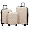Image de vidaXL Ensemble de valises rigides 3 pcs Doré ABS