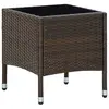 Image de vidaXL Table de jardin Marron 40x40x45 cm Résine tressée