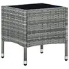 Image de vidaXL Table de jardin Gris 40x40x45 cm Résine tressée