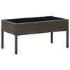 Image de vidaXL Table de jardin Marron 75x40x37 cm Résine tressée