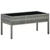 Image de vidaXL Table de jardin Gris 75x40x37 cm Résine tressée