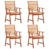 Image de vidaXL Chaises à manger d'extérieur lot de 4 Acacia massif