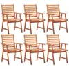 Image de vidaXL Chaises à manger d'extérieur lot de 6 Acacia massif